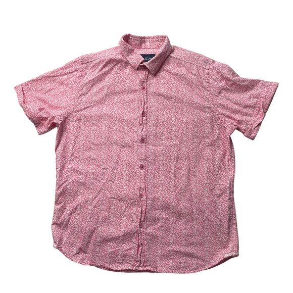 Robert Graham Other - Robert Graham Modern Americana Pink Short Sleeve Button Up Sz Large Men's Cotton